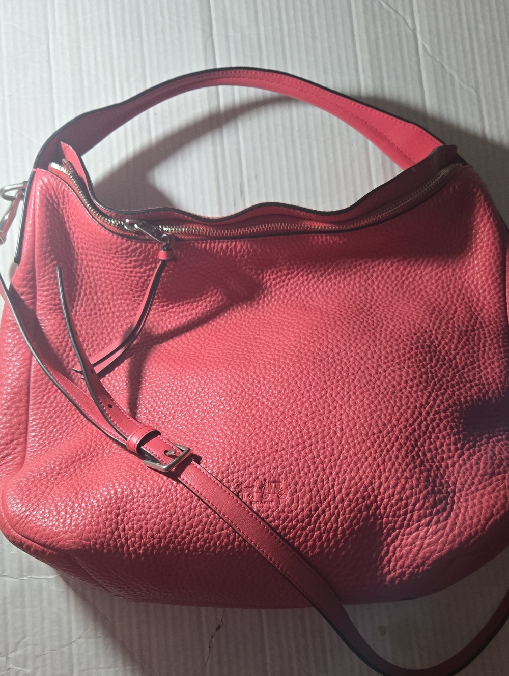 Coach Coral Pebble  Leather Bag